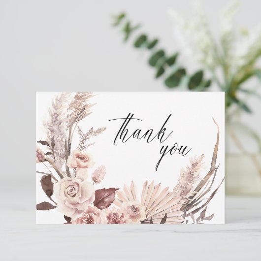 パンパエレガントスグラスフローラクリーム結婚花 サンキューカード (スタンド正面)