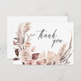 パンパエレガントスグラスフローラクリーム結婚花 サンキューカード