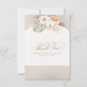 パンパエレガントスグラスホワイトフローラありがとう サンキューカード (正面)