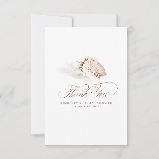 パンパエレガントスグラスライトフローラありがとう サンキューカード (正面)