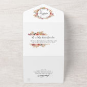 パンパエレガントスグラス結婚と穴あきRSVP オールインワン招待状 (外側)