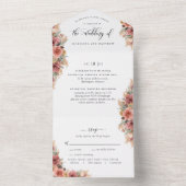 パンパエレガントスグラス結婚と穴あきRSVP オールインワン招待状 (内側)