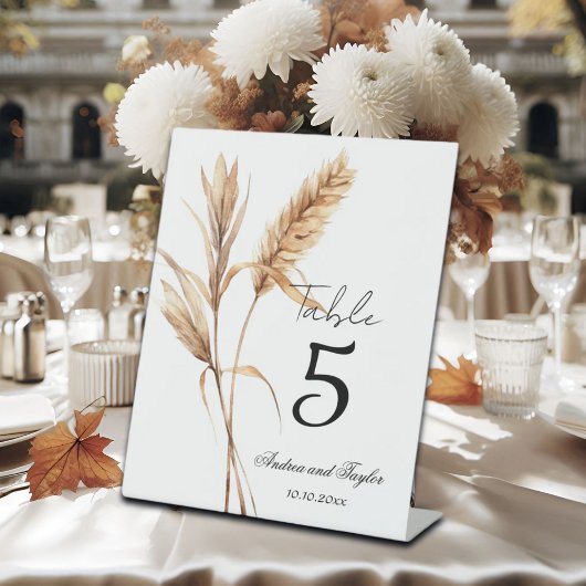 パンパエレガントスグラス結婚のテーブル番号 台座サイン