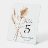 パンパエレガントスグラス結婚のテーブル番号 台座サイン (正面)