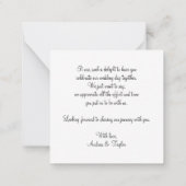 パンパエレガントスグラス結婚サンキューカードノート ノートカード (裏面)