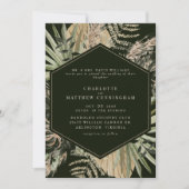 パンパエレガントスブラック&クリームズ結婚ーズ 招待状 (正面)