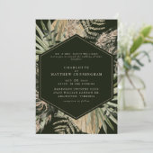 パンパエレガントスブラック&クリームズ結婚ーズ 招待状 (スタンド正面)