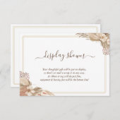 パンパグラスディスプレイブライダルウェディングシャワーエンクロシュール エンクロージャーカード (正面/裏面)