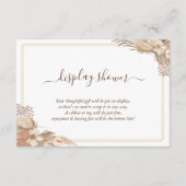 パンパグラスディスプレイブライダルウェディングシャワーエンクロシュール エンクロージャーカード (正面)