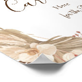 パンパグラスレシピカードブライダルシャワーゲームサイン ポスター (角)