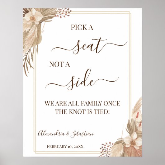 パンパグラス側の看板ではなく座席を選結婚択 ポスター (正面)