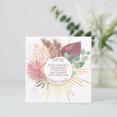 パンパスとユーカリ中性ボホ妊娠 案内状 (スタンド正面)