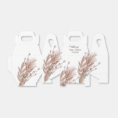 パンパスと綿花の植物学的なウェディング フェイバーボックス (折り畳みなし)