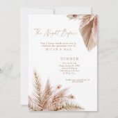 パンパスのリハーサル結婚ディナーの前の夜 招待状 (正面)