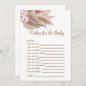 パンパスの赤ちゃんのためのベビーシャワーの願い 招待状 (正面/裏面)