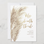 パンパスウォークザアイルブライダルシャワー 招待状 (正面)