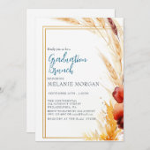 パンパスオータムベージュブライダルシャワー 招待状 (正面/裏面)