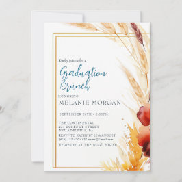 パンパスオータムベージュブライダルシャワー 招待状