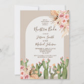 パンパスカクタスデザート結婚式招待状 招待状 (正面)