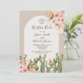 パンパスカクタスデザート結婚式招待状 招待状 (スタンド正面)