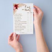 パンパスカップルの上または下シャワーゲームカード チラシ (ハンドル)