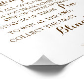 パンパスクロースピンゲームブライダルシャワー看板 ポスター (角)