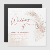 パンパスグモダンラスフローラボホ マグネット招待状 (正面/裏面)