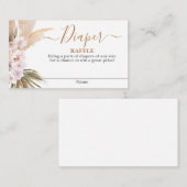 パンパスグラスおむつラッフルカード エンクロージャーカード (正面/裏面)