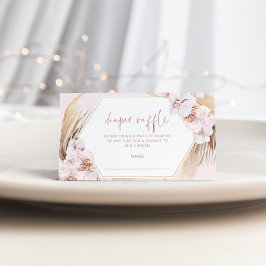 パンパスグラスおむつラッフルチケット エンクロージャーカード