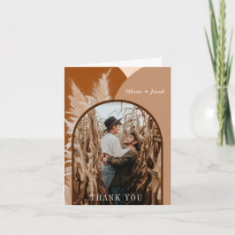 パンパスグラスとアーチありがとう サンキューカード