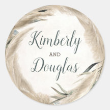 パンパスグラスとグリーン結婚リー