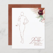 パンパスグラスとテラコッタ花の推測ドレス (正面/裏面)