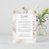 パンパスグラスとピンクキングプロテア結婚の詳細 エンクロージャーカード (スタンド正面)