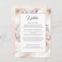 パンパスグラスとピンクキングプロテア結婚の詳細