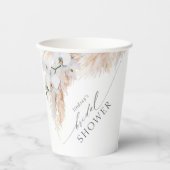 パンパスグラスとホワイトオーキッドのトロピカルエキゾチック 紙コップ (正面)