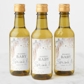 パンパスグラスとホワイトオーキッド ボーホー ワインラベル (ボトル)