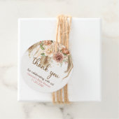 パンパスグラスとボホローズのベビーシャワーお礼 フェイバータグ (インサイチュ)