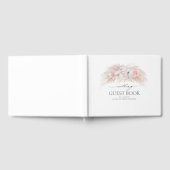 パンパスグラスと白いラン熱帯結婚の ゲストブック (全面)
