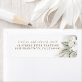 パンパスグラスと白い花のボヘミア ラベル (インサイチュ)