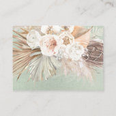 パンパスグラスと白い花結婚のウェブサイト 名刺 (裏面)