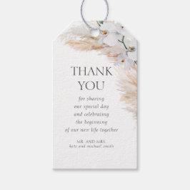 パンパスグラスと白い蘭ありがとう ギフトタグ