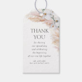 パンパスグラスと白い蘭ありがとう ギフトタグ (正面)