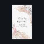 パンパスグラスと白い蘭の熱帯植物 名刺<br><div class="desc">パンパスグラスと白い蘭のエキゾチックな名刺</div>