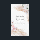 パンパスグラスと白い蘭の熱帯植物 名刺<br><div class="desc">パンパスグラスと白い蘭のエキゾチックな名刺</div>