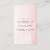 パンパスグラスと白い蘭の熱帯植物 名刺 (裏面)