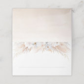 パンパスグラスと白い蘭エキゾチック結婚の プレイスカード (外部開封)