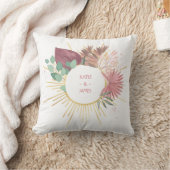 パンパスグラスと金ゴールドサンマンダラ記念日 クッション (ブランケット)