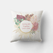 パンパスグラスと金ゴールドサンマンダラ記念日 クッション (裏面)