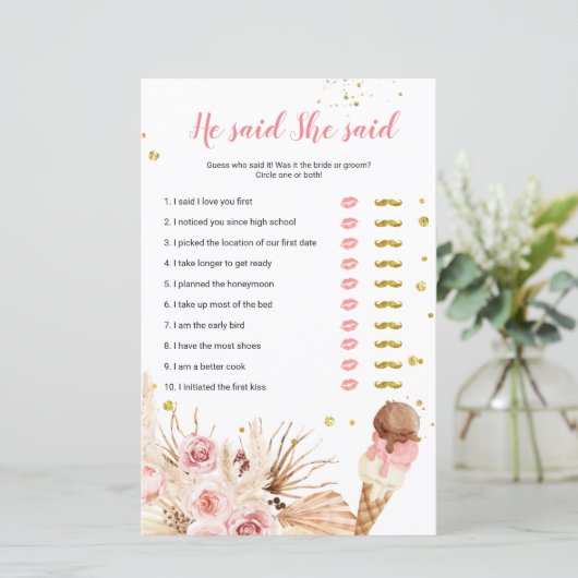 パンパスグラスのアイスクリーム彼は彼女はゲームカードと言った (スタンド正面)