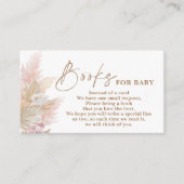 パンパスグラスのピンク色のブックスベビーエンクロージャカード エンクロージャーカード (正面)